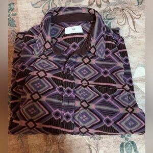TNA Fleece Full Length Button Up Shacket Fleece Jscket